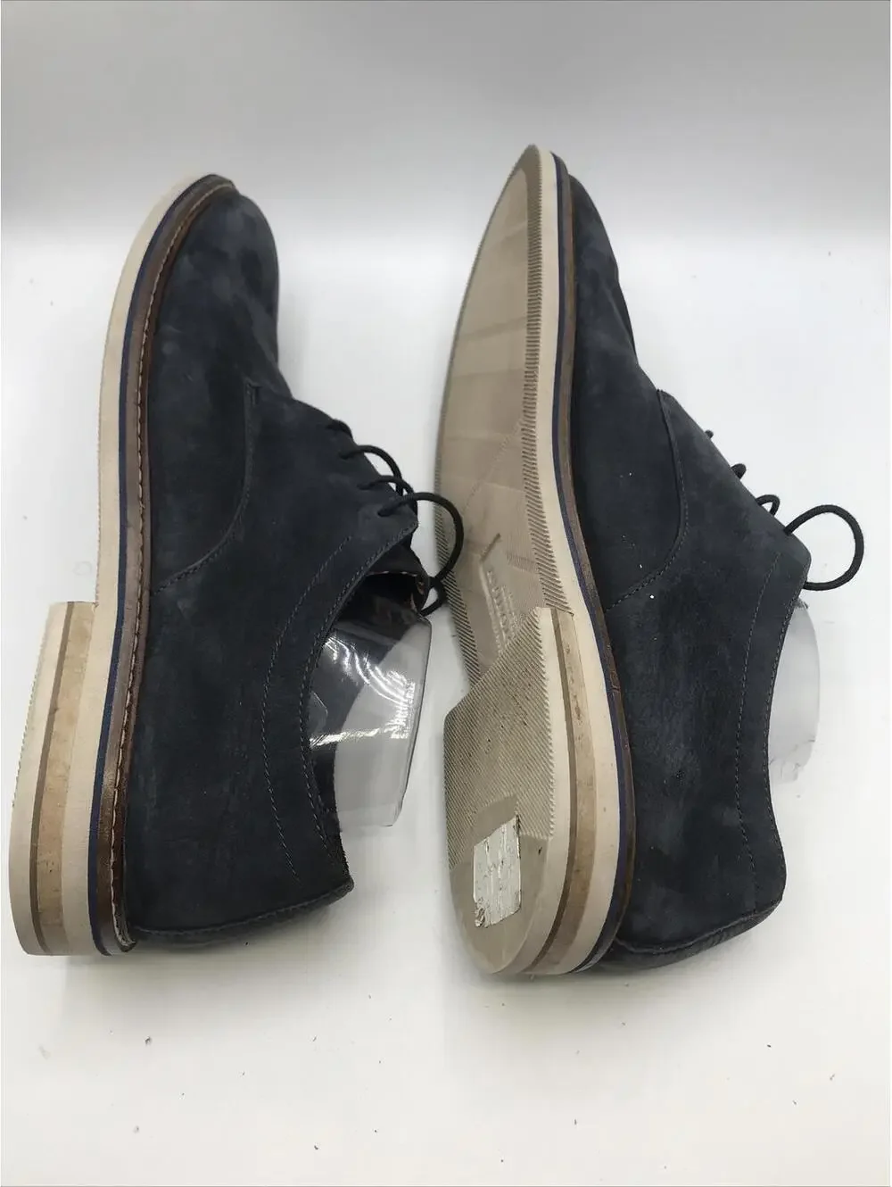 Bostonian Commonwealth Mens SZ 11  Plain Oxford Shoe Blue 16501 No Insoles  Blue